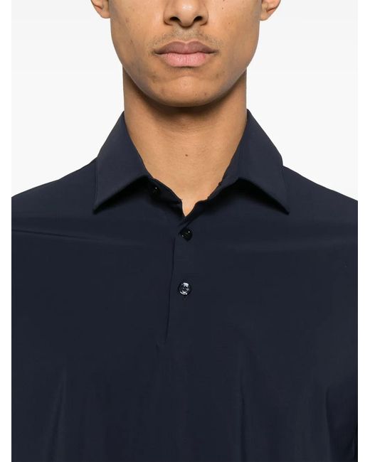 Herno Blue Polyamide Polo Tecnica Functional for men
