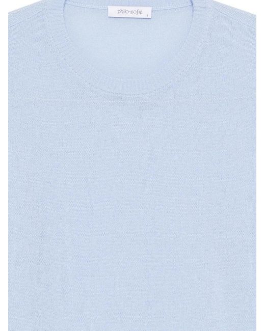 Philo-Sofie Cashmere Blue Crew-Neck Sweater