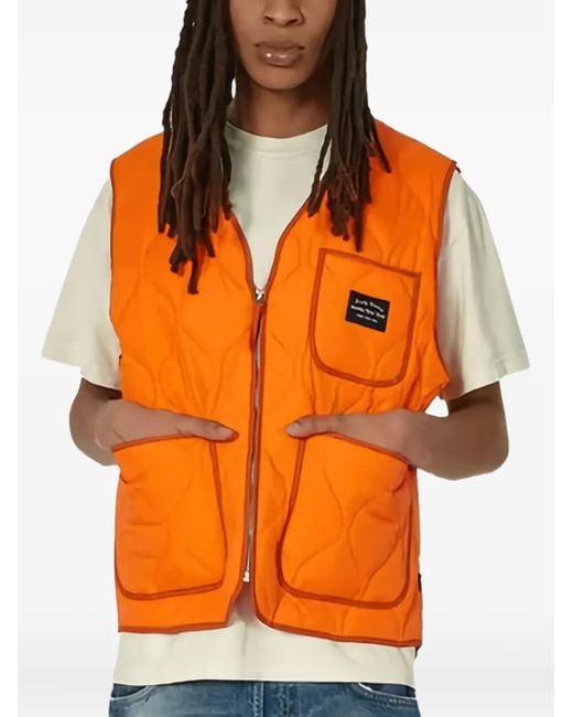 AWAKE NY Gesteppte Weste in Orange für Herren