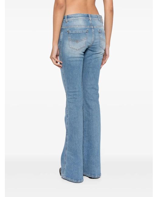 Blumarine Blue Low-Rise Bootcut Jeans
