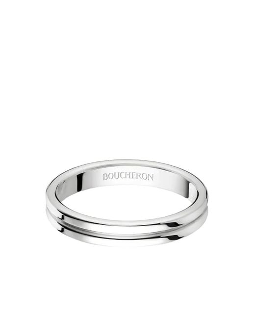 Boucheron White Platinum Godron Band Ring