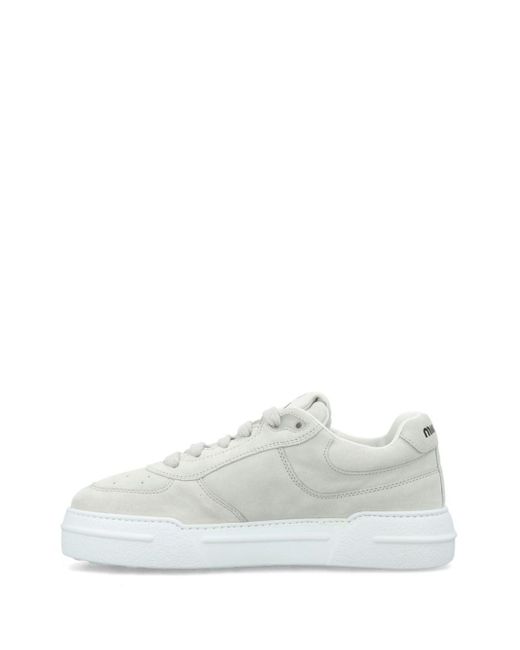 Miu Miu White Leather Sneakers