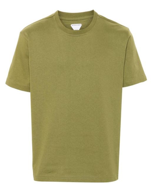T-shirt en coton à col rond Bottega Veneta pour homme en coloris Green