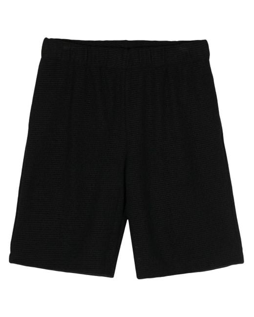BLUE SKY INN Black Waffle-Pattern Deck Shorts for men