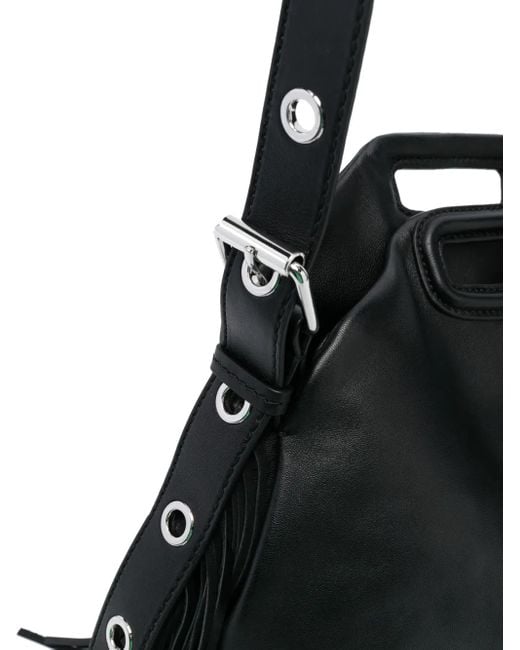 Maje Miss M Tas Van Glad Leer in het Black