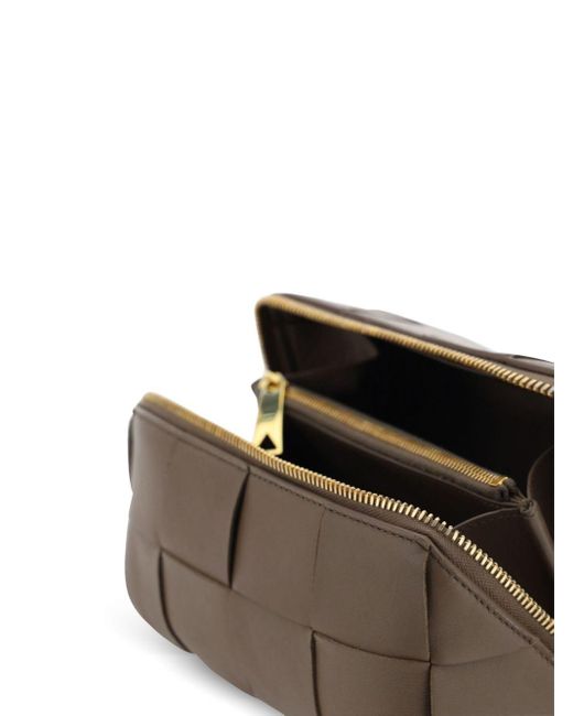 Bottega Veneta Brown Cassette Maxi Intrecciato Clutch Bag