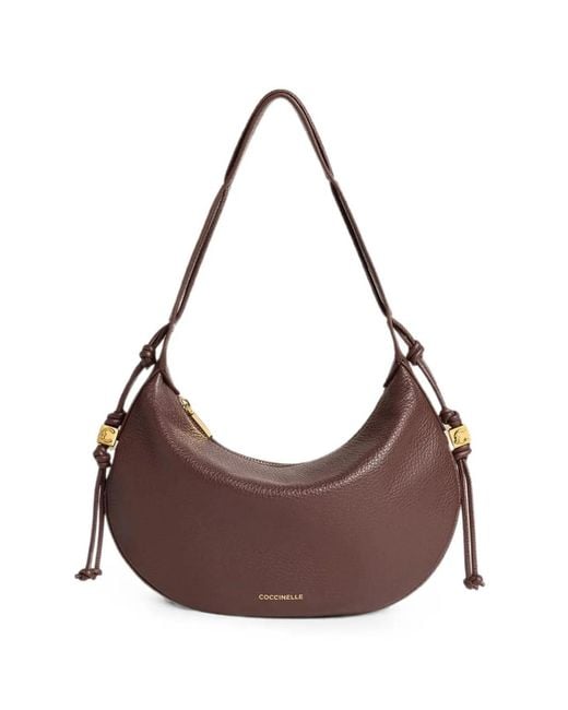 Coccinelle Brown Small Thess Leather Shoulder Bag
