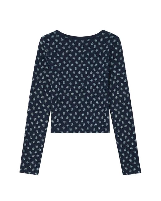 Chocoolate Blue All-Over-Print Long-Sleeve T-Shirt