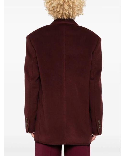 Etro Red Double-Breasted Coat