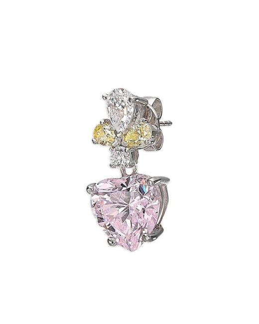 Anabela Chan White 14K And Rhodium Vermeil Candy Cupid Diamond Earrings