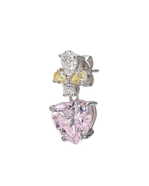 Boucles D'Oreilles Candy Cupid En Rhodium Vermeil Serties De Diamant Anabela Chan en coloris White
