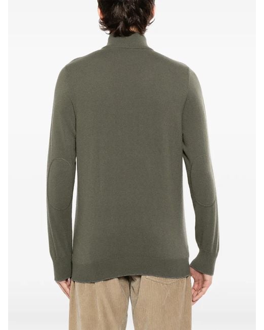 N.Peal Cashmere Green Carnaby Sweater for men