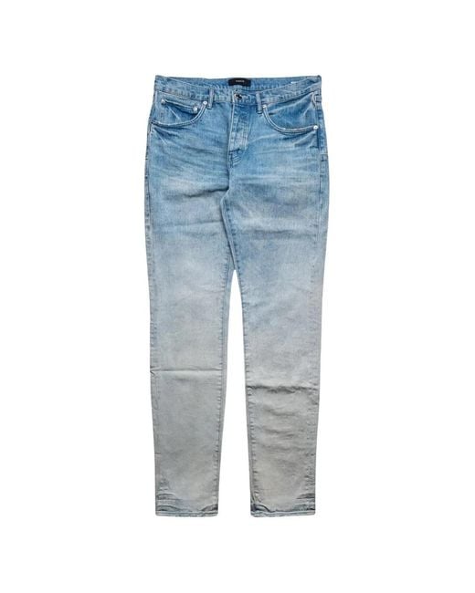 Purple Brand Blue Button-Fastening Jeans for men