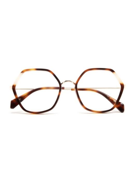 Kaleos Eyehunters Brown Rawlings Brille mit geometrischem Gestell