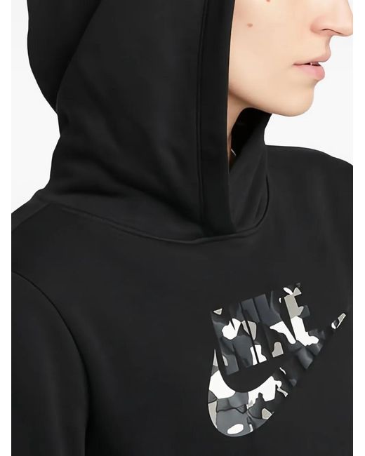 Nike Black Camouflage-Logo Hoodie