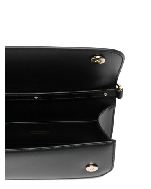 Dolce & Gabbana レザー ショルダーバッグ ミニ Black