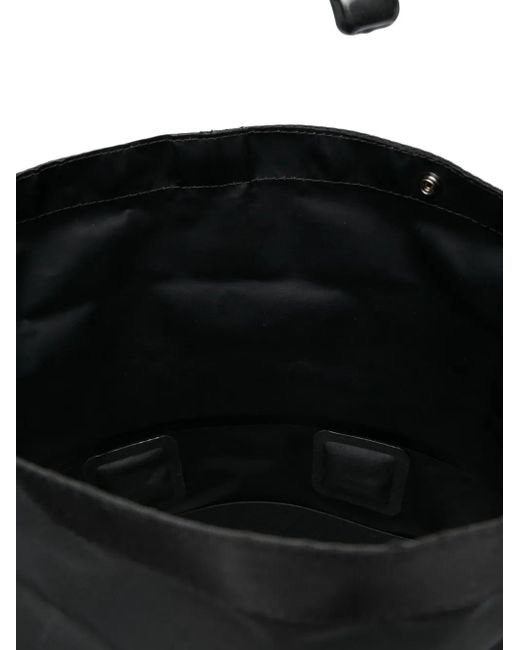 C P Company Black Roll-Top Strap Backpack for men