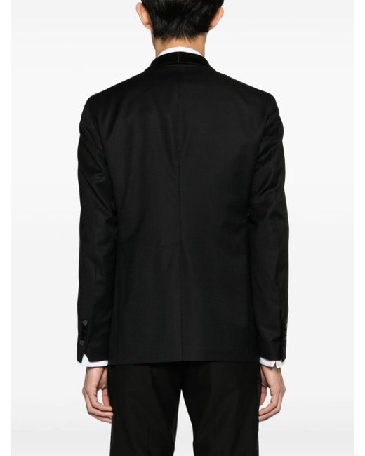 Tagliatore Black Tuxedo Jacket With Satin Trim for men