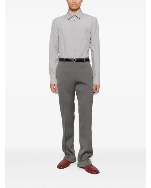 Gucci Gray Button-Down Shirt for men