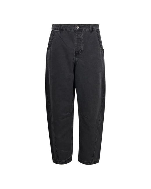 YMC Black Twisted Seam Panelled Trousers