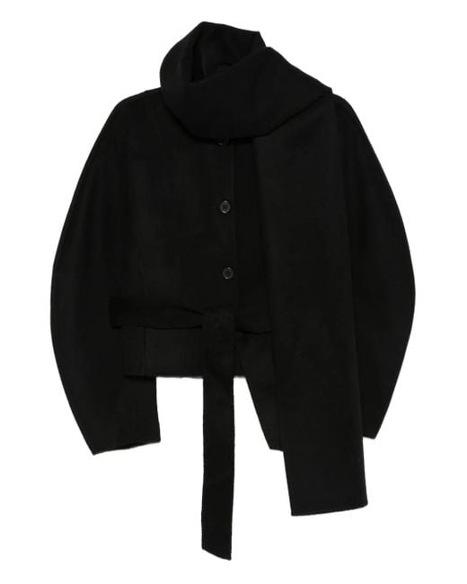 P.A.R.O.S.H. Jack Met Knoopsluiting En Ceintuur in het Black