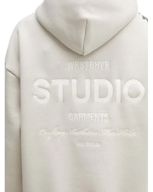 WRSTBHVR White Garm V5 Logo-Embroidered Hoodie