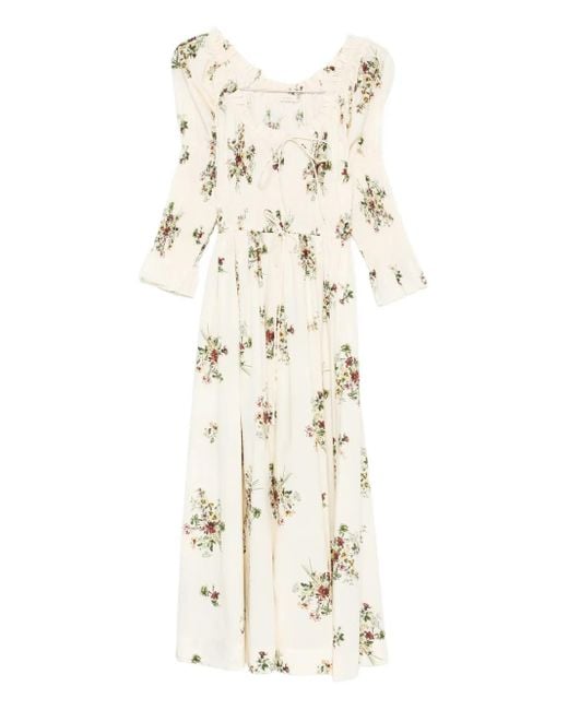 Doen Natural Kaira Floral-Print Midi Dress