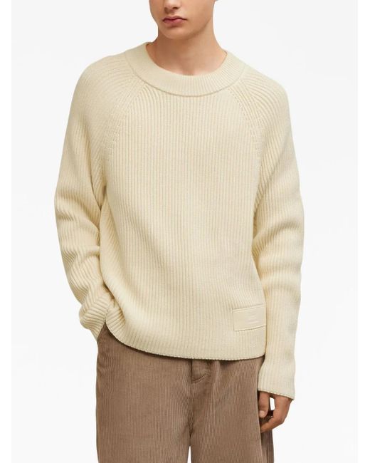 AMI Natural Ivory Jumper With Patch for men