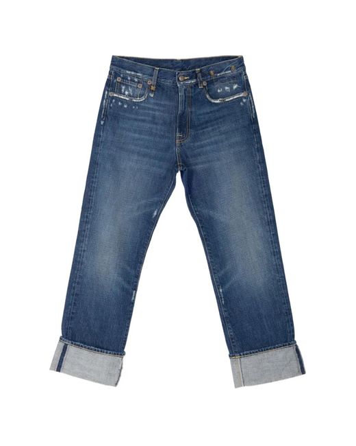 R13 Blue Romeo Cuffed Jeans