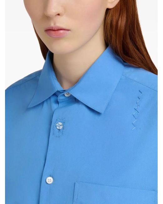 Marni Blue Button-Up Long-Sleeve Shirt