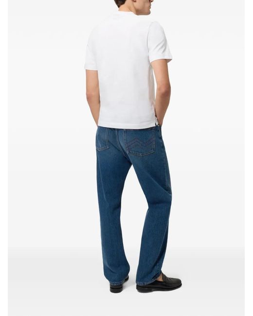 Missoni White T-Shirt À Motif Zigzag for men