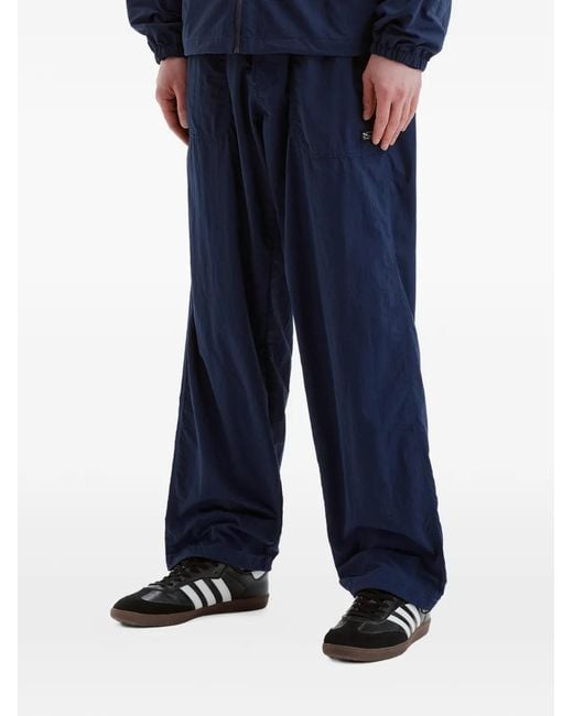 Chocoolate Blue Logo-Patch Trousers for men