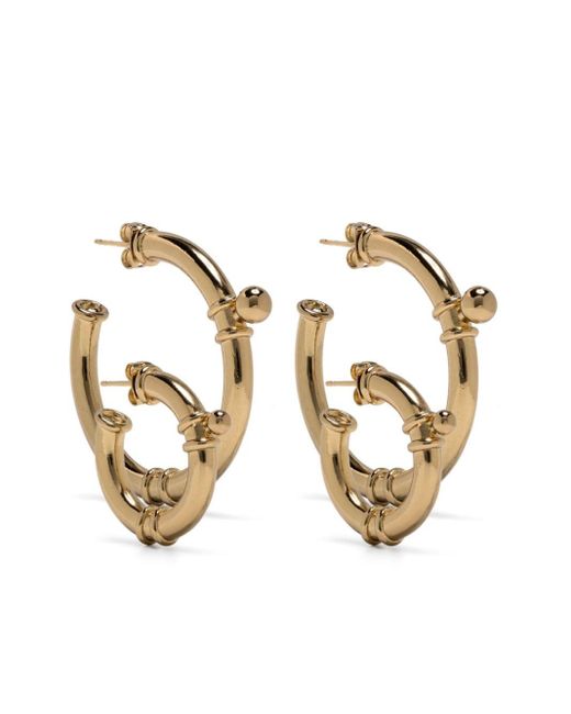 Ermanno Scervino Metallic Hoop Earrings Set