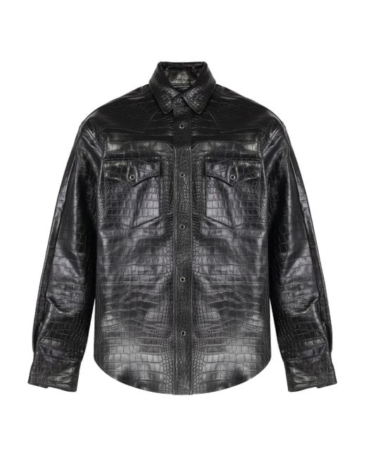 Giacca-Camicia Goffrata di Vetements in Black da Uomo