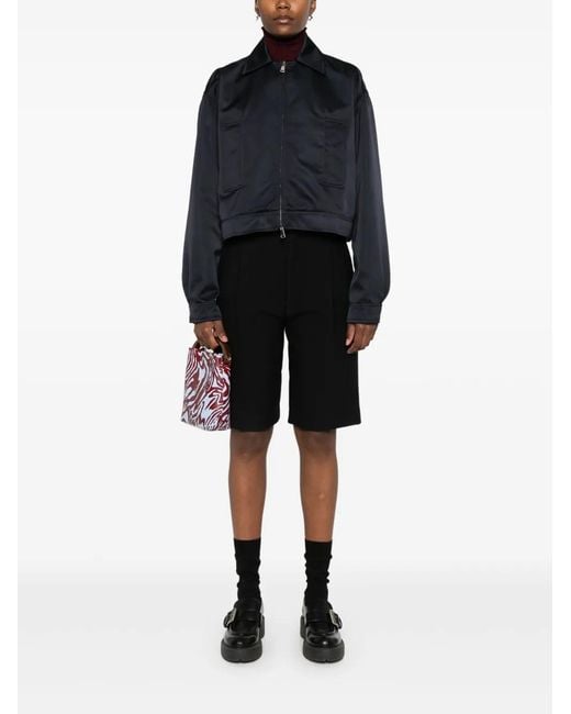 Plan C Blue Satin Duchess Jacket