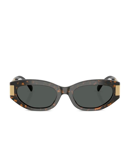 Versace Gray Round-Frame Sunglasses
