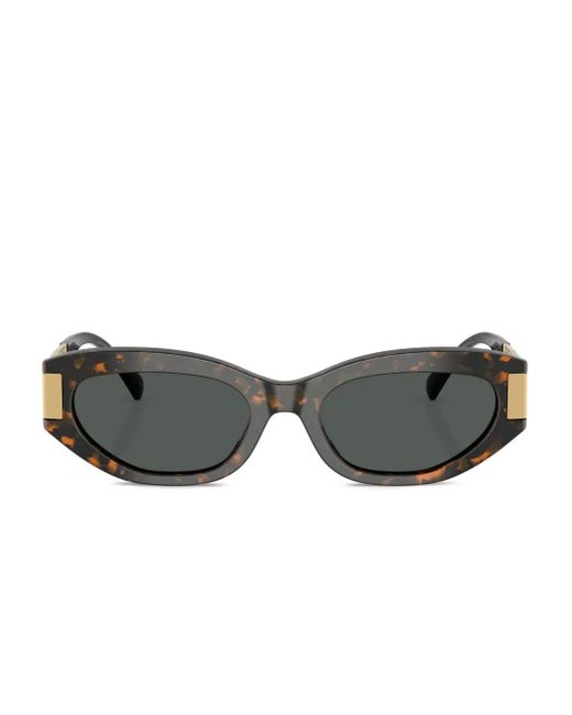 Versace Gray Round-Frame Sunglasses