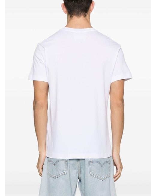 Versace Katoenen T-shirt Met Barokprint in het White voor heren