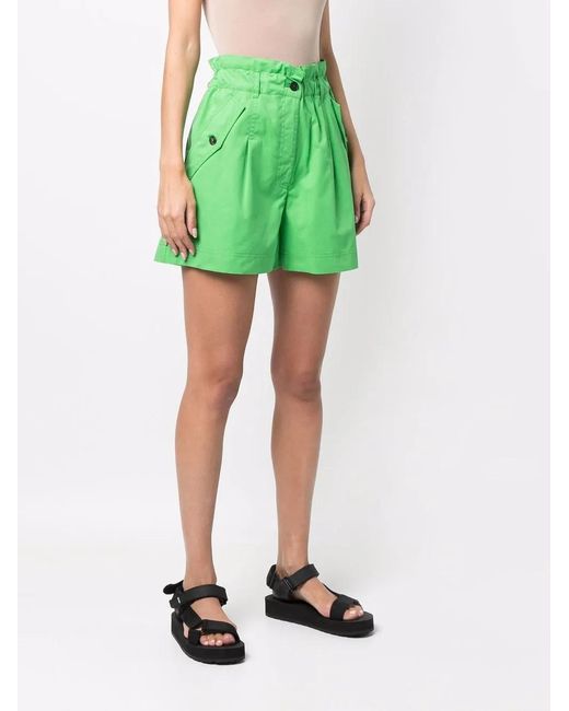 KENZO Green High-Waisted Cargo Shorts