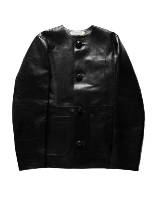 NAMACHEKO Courtenay Leather Jacket in Black for Men | Lyst