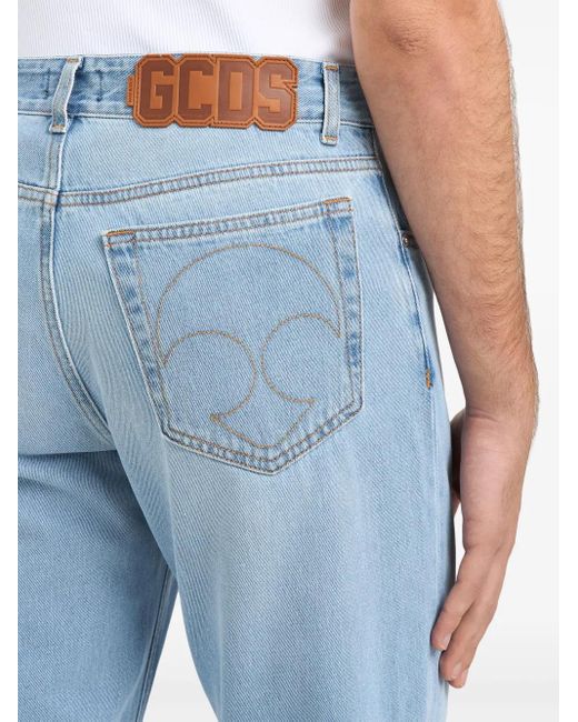 Gcds Blue Wirdo Straight Jeans for men