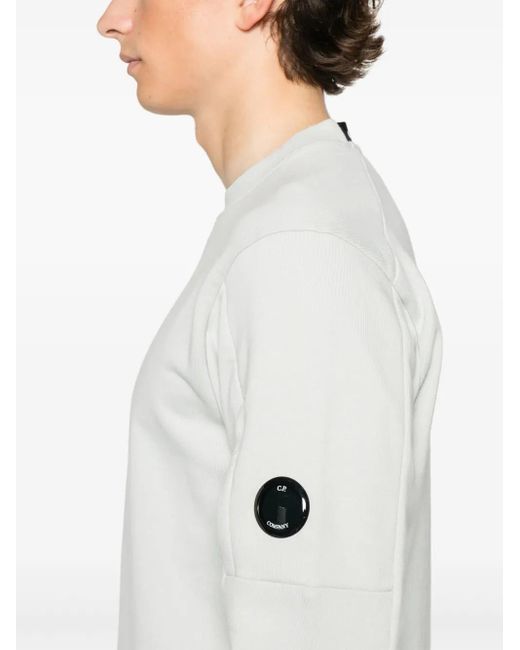 C P Company White Sweatshirts Crew Neck 18Cmss023A005086W for men