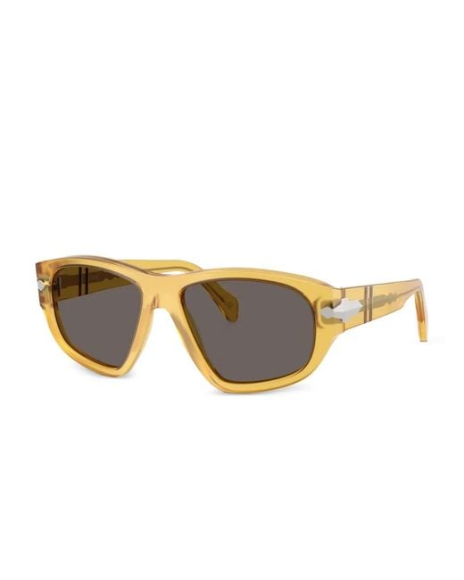 Persol Yellow Rectangle-Frame Sunglasses