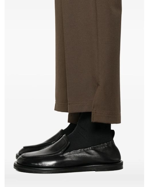 Notrainproof Brown Pressed-Crease Trousers for men