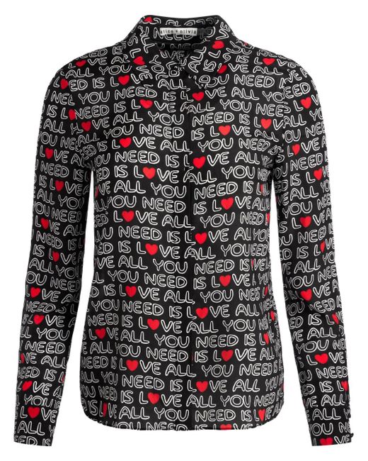 Camisa Willa de alice + olivia x The Beatles Alice + Olivia de color Black