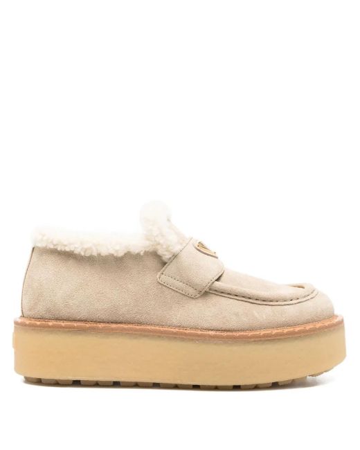 Prada Natural Loafer aus Wildleder