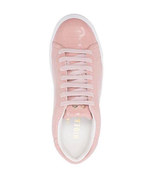 HIDE & JACK Pink Essence Glamour Low-Top Sneakers