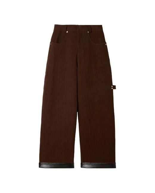 SAGE NATION Brown Cotton Painter Trousers