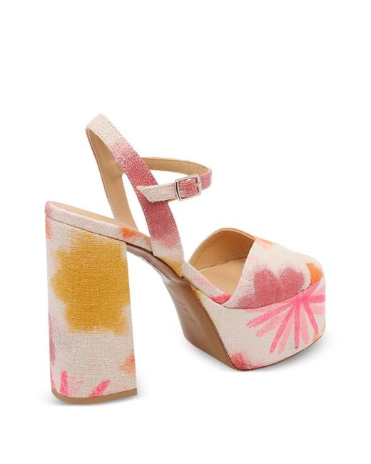 Castaner Pink Patterned Buckle Sandals