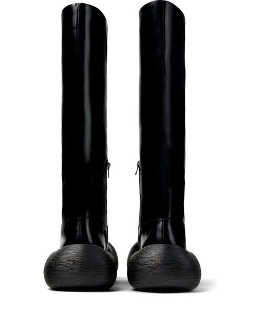 CAMPERLAB Black Caramba Round-Toe Leather Boots